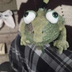 GANZ Adorable Green Frog Plush Toy